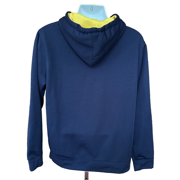 Stadium Athletics Michigan Wolverines Go Blue Mens Navy Hoodie Sweatshirt Size L - Picture 2 of 4